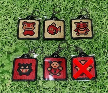 포켓몬 금은 자수 키링 컬렉션 6종 세트