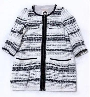 라운지 드레스 노카라 자켓 트위드 척 일본제 새상품급