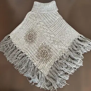 [ 새상품급 ] Desigual 그레이 니트 판초 터틀넥