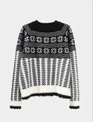 마차트 machatt 노르딕 자카드 니트 (블랙)