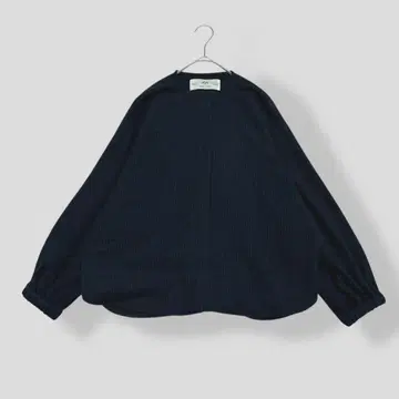 PUAL CE CIN 퓨어세신 스트라이프 패턴 노카라 기모 플란넬 셔츠