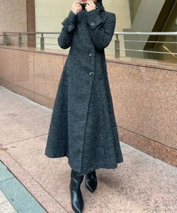 rienda 오버넥 신데렐라 라인 코트