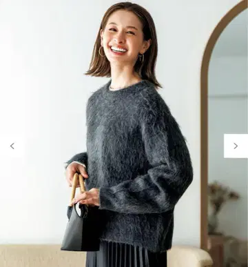 알파카 샤기 크루넥 풀오버