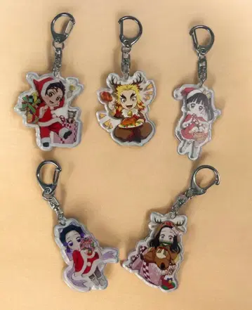 미사용 새상품 귀멸의 칼날 크리스마스 캐릭터 키링 (크리스마스)