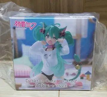 Desktop Cute 하츠네 미쿠 고양이 귀 T셔츠 ver