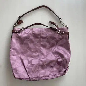 핑크 로고 숄더백