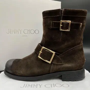 새상품급 지미추 스웨이드 숏부츠 여성용 브라운