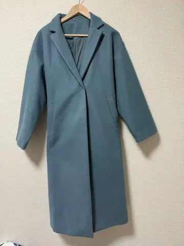 그레이 롱 코트 허리 벨트 포함