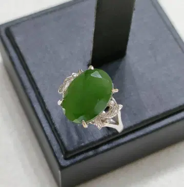 유품 생전 정리 그린 스톤 각인 있음 반지