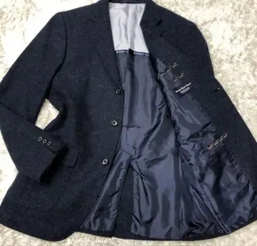 Kent 테일러드 자켓 네이비 헤링본 단회리 3B 전체 안감 LL