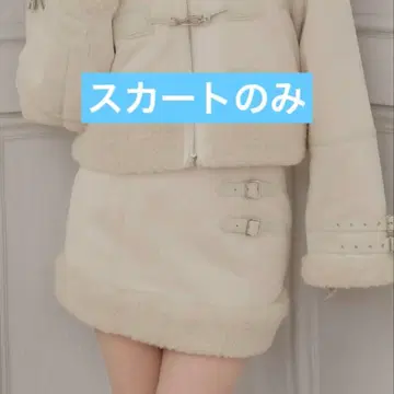 Darich 다리치 페이크 무스탕 자켓 셋업 아이보리 S