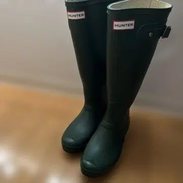 헌터 다크 그린 장화 37