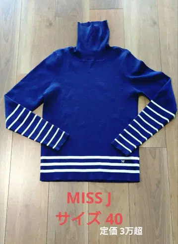 MISS J 네이비 스트라이프 스웨터 사이즈 40