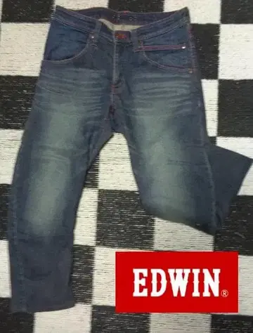 [ 에드윈x 56 Design ] L 바이커용 데님 스트레이트 청바지 G