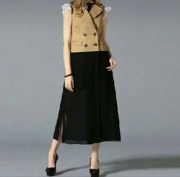 미사용 새상품! 베이지 더블 브레스트 베스트