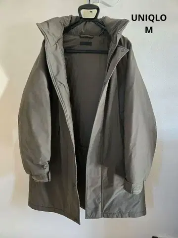 유니클로 방풍 패딩 코트 M 사이즈 올리브