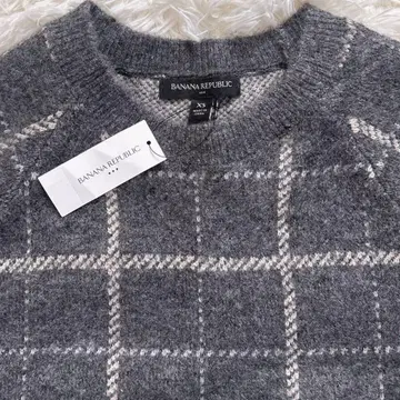 [새상품] BANANA REPUBLIC 체크 무늬 니트 롱 원피스 XS