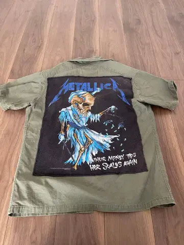 잭 로즈 셔츠 리메이크 셔츠 밴딩 T MEALLICA 메탈리카