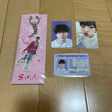 NCT WISH 사쿠야 트레이딩 카드 LOGin 시그니처 아크릴 키링