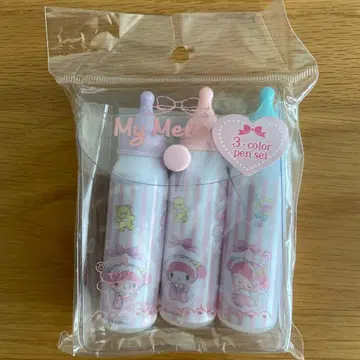 [ 미개봉 ] 마이멜로디 밀크 병 모양 펜 세트