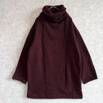 새상품급 [ 유니클로 UNIQLO ] 니트 플리스 하이넥 튜닉 (M)