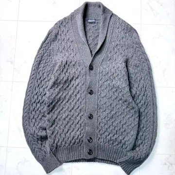 돌모어 3D 케이블 와플 니트 숄카라 가디건 L