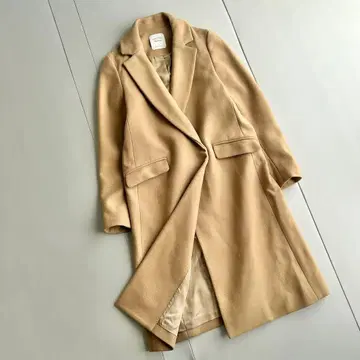 UNITED TOKYO 체스터 코트 카멜 울 캐시미어