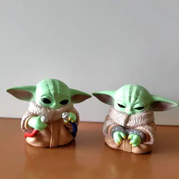 스타 워즈 만달로리안 그로구 소프트 비닐 퍼펫 마스코트 2개 세트