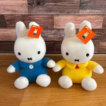 미피 봉제 인형 파랑과 옐로우 컬러 2개 세트