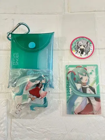 프로세카 스시로 콜라보 하츠네 미쿠 카드 파우치 아크링 키링 피크