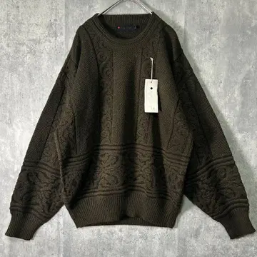 데드스탁 디자인 니트 울 다크 그린 Hugo design