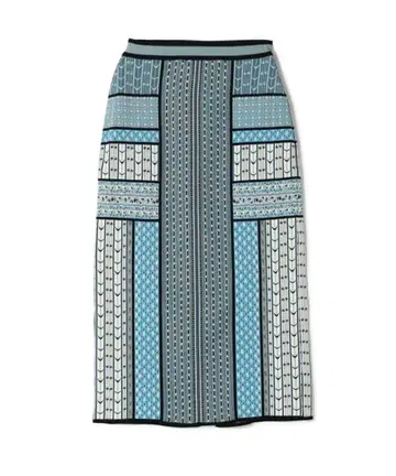 Geometric Pattern Knitted Skirt 사이즈 2