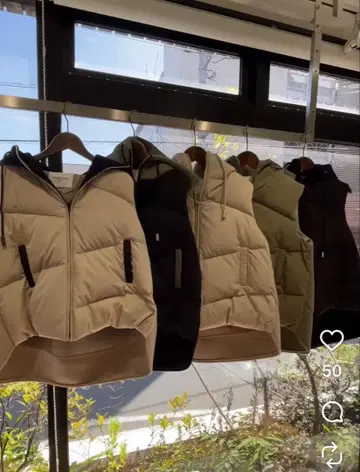 본딩 절개 다운 베스트 이시카와 라보