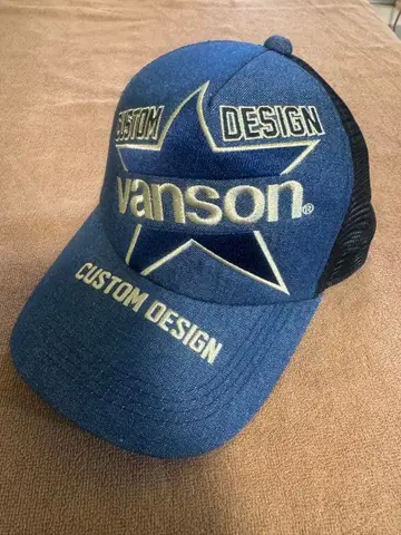 vanson 커스텀 디자인 캡 데님 블루