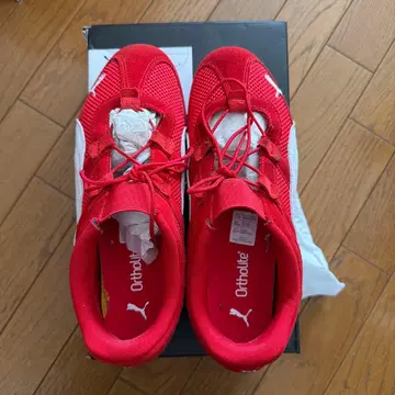 Puma 레드 메쉬 스니커즈 26cm