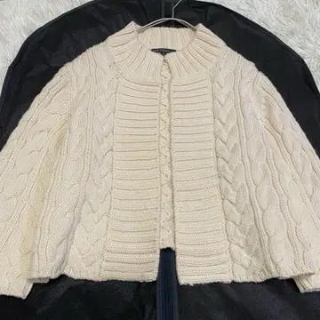 [새상품급] 23구 케이블 니트 가디건 볼레로 숏 기장 38