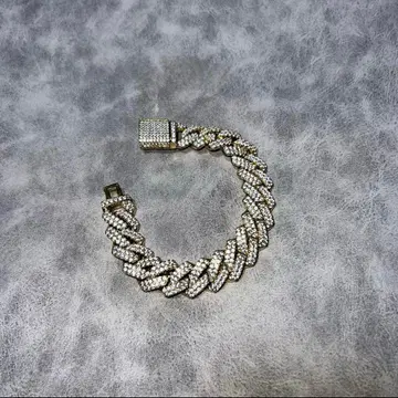 CZ 다이아 쿠바 링크 블링블링 팔찌 HIPHOP 주얼리