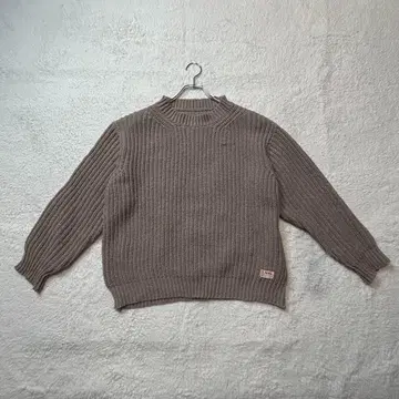 [ JaVa ] M 브라운 계열 긴팔 니트 풀오버 하이넥 루즈핏