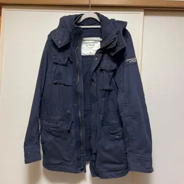 Abercrombie & Fitch 네이비 밀리터리 자켓 남성용 M