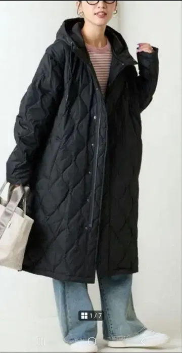 TAION 퀼팅 다운 코트