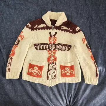 핸드메이드 USA 빈티지 카우친 토템 폴 썬더버드