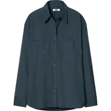 새상품급! 유니클로C 브로드 오버 사이즈 셔츠 다크 그린 L