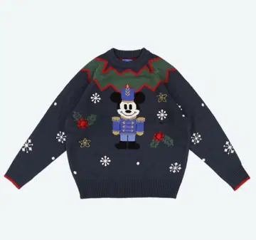 디즈니 크리스마스 2024 미키 릴린린 스웨터&배지 세트