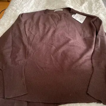 Elura 브라운 니트 스웨터 긴팔