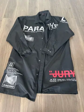 JURY BLACK 롱 셔츠