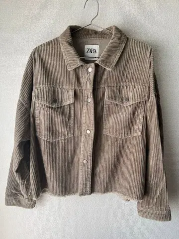 ZARA 코듀로이 셔츠 자켓 카키
