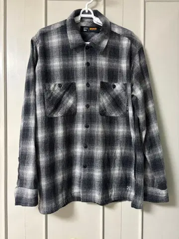 BLUCO 부루코 옴브레 체크 플란넬 셔츠 블랙 계열