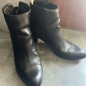 블랙 앵클부츠 가죽 스웨이드 블랙 L