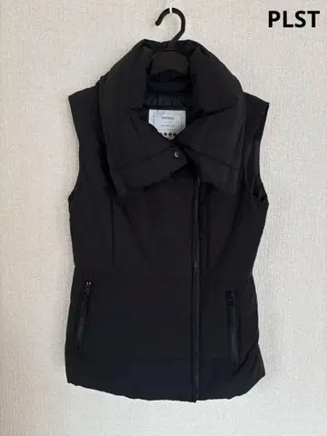 PLST 페플럼 다운 베스트 블랙