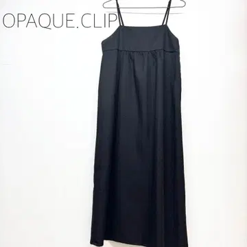새상품급 오파크 클립 멜빵 롱 스커트 블랙 S